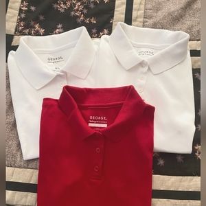 3 School Uniform Polo Shirts Sz Large  10/12